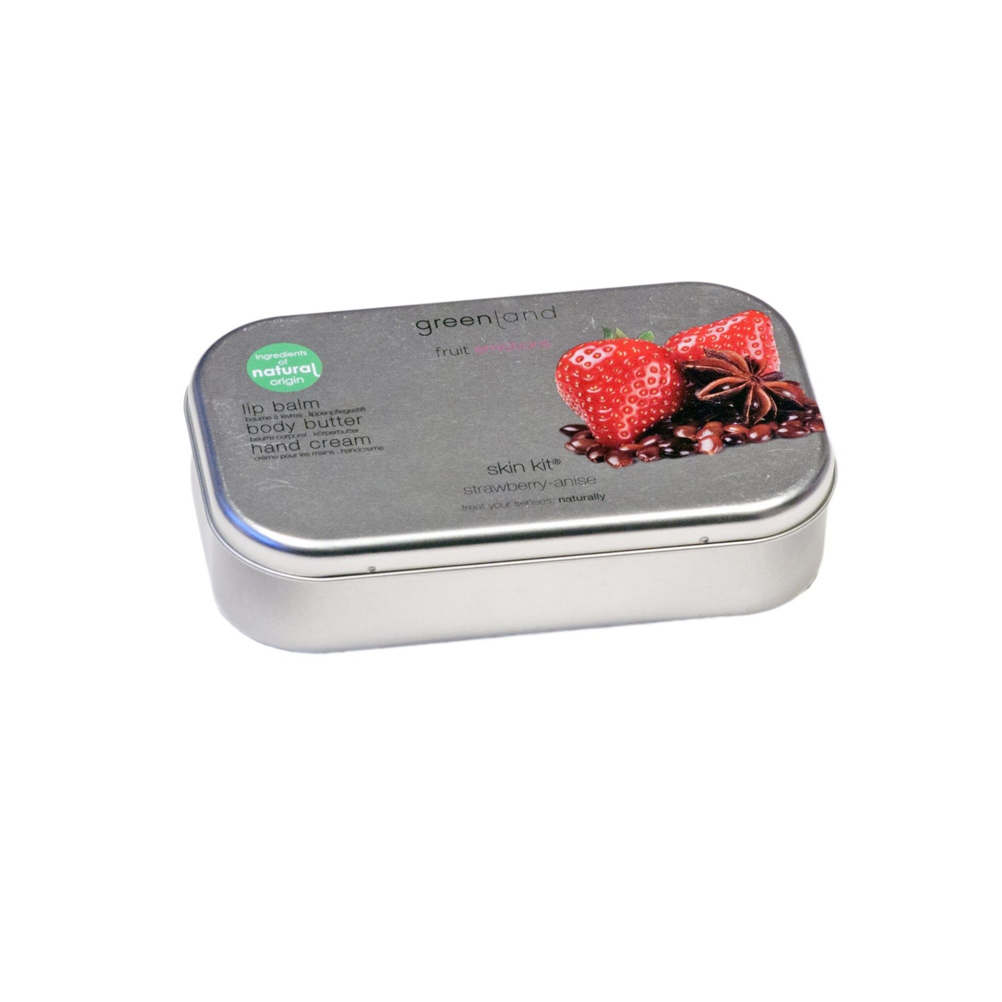 Set cadou metalic, cu capsuni si anason, Greenland