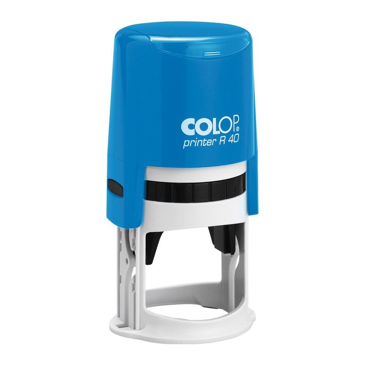 Stampila Colop R40, Albastra, tusiera albastra
