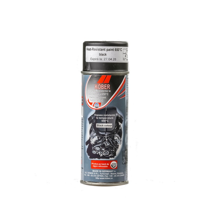 Kober Autófesték, hőállóság 650C, 400 ml, fekete