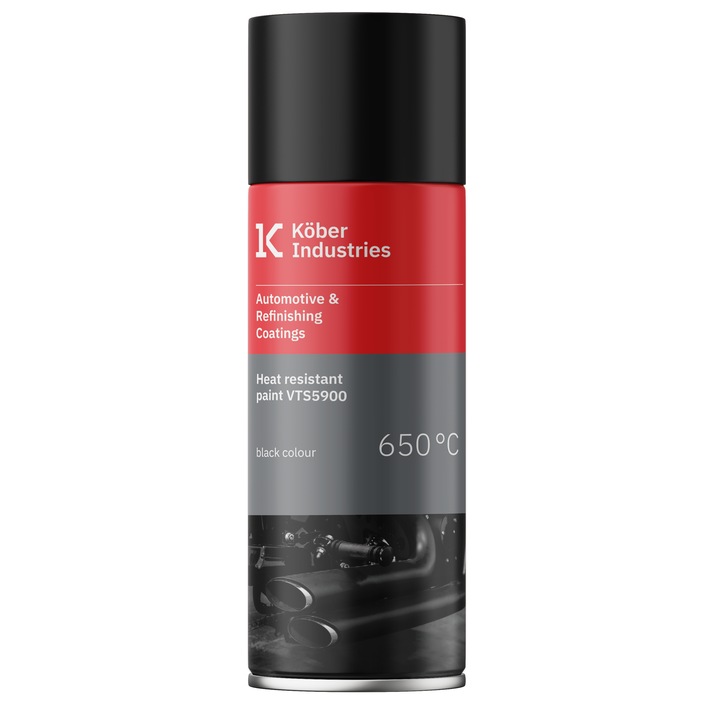 Spray Vopsea Kober, rezistenta la temperatura 650C, negru, 400 ml