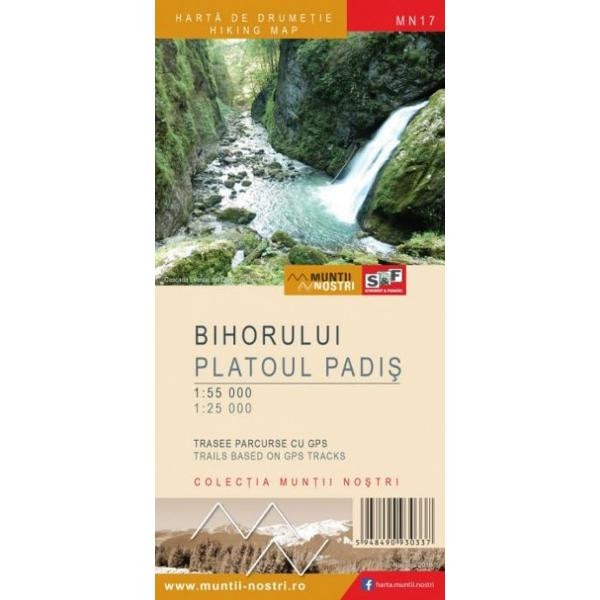 Muntii Bihorului - Platoul Padis - Harta de drumetie - Muntii nostri
