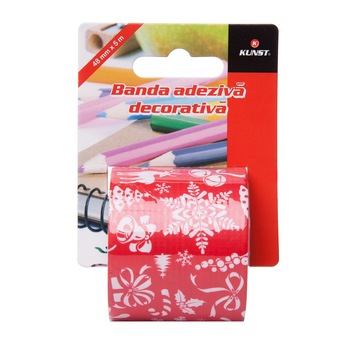 Banda adeziva decorativa Kunst Winter 500x4.8 cm, tip Duct Tape Banda adeziva decorativa Kunst Winter 500x4.8 cm, tip Duct Tape