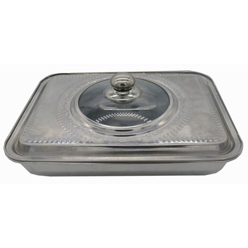 Tava cuptor Cooking by Heinner, cu capac, inox, 35 X 26 X 7cm Tava cuptor Cooking by Heinner, cu capac, inox, 35 X 26 X 7cm