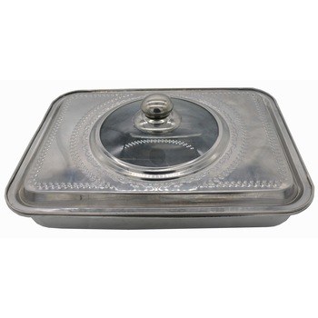 Tava cuptor Cooking by Heinner, cu capac, inox, 39 X 29 X 7cm Tava cuptor Cooking by Heinner, cu capac, inox, 39 X 29 X 7cm