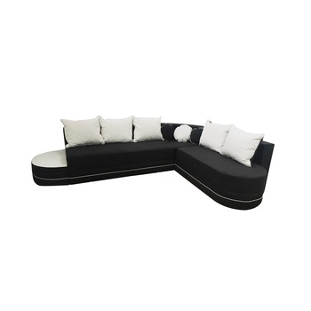 Coltar extensibil Regal, MobAmbient, Negru, material textil, extensie 140 cm din plasa de arcuri tip relaxa, 1 lada de depozitare, 5 perne din stofa incluse, 320 x 240cm Coltar extensibil Regal, MobAmbient, Negru, material textil, extensie 140 cm din plasa de arcuri tip relaxa, 1 lada de depozitare, 5 perne din stofa incluse, 320 x 240cm