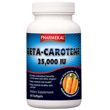 Beta Caroten 25000 UI, PHARMEKAL, 100 capsule gel Beta Caroten 25000 UI, PHARMEKAL, 100 capsule gel