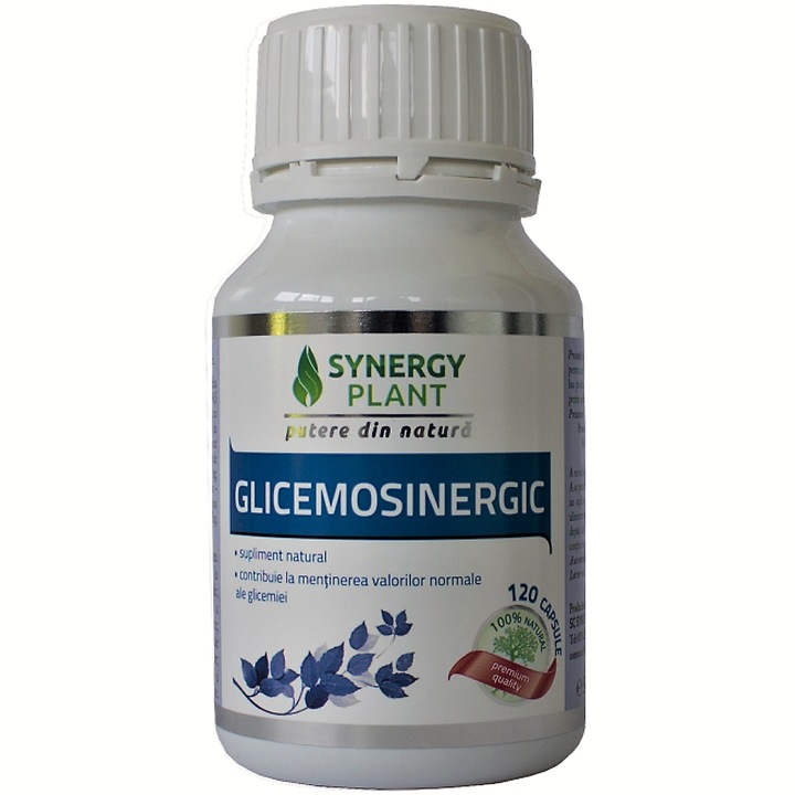 Glicemo Sinergic, remediu natural diabet si reglarea glicemiei, 120 capsule, SynergyPlant