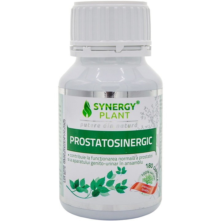 Prostato Sinergic, suport avansat pentru prostata, echilibru hormonal si vitalitate masculina, 180cps, Synergy Plant