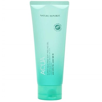 Peeling Gel Nature Republic Super Aqua Max Soft, Exfoliere rapida, curatare fata, 155 ml Peeling Gel Nature Republic Super Aqua Max Soft, Exfoliere rapida, curatare fata, 155 ml