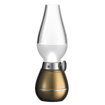 Lampa de birou Platinet PDLZ2GL, control luminozitate, pornire prin suflare, acumulator inclus, 3000 K Lampa de birou Platinet PDLZ2GL, control luminozitate, pornire prin suflare, acumulator inclus, 3000 K