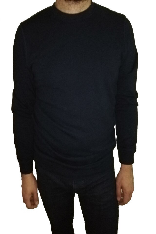 Bluza barbati, Jack & Jones jjcoStif Sweat Cre, Albastru inchis, Marimea L