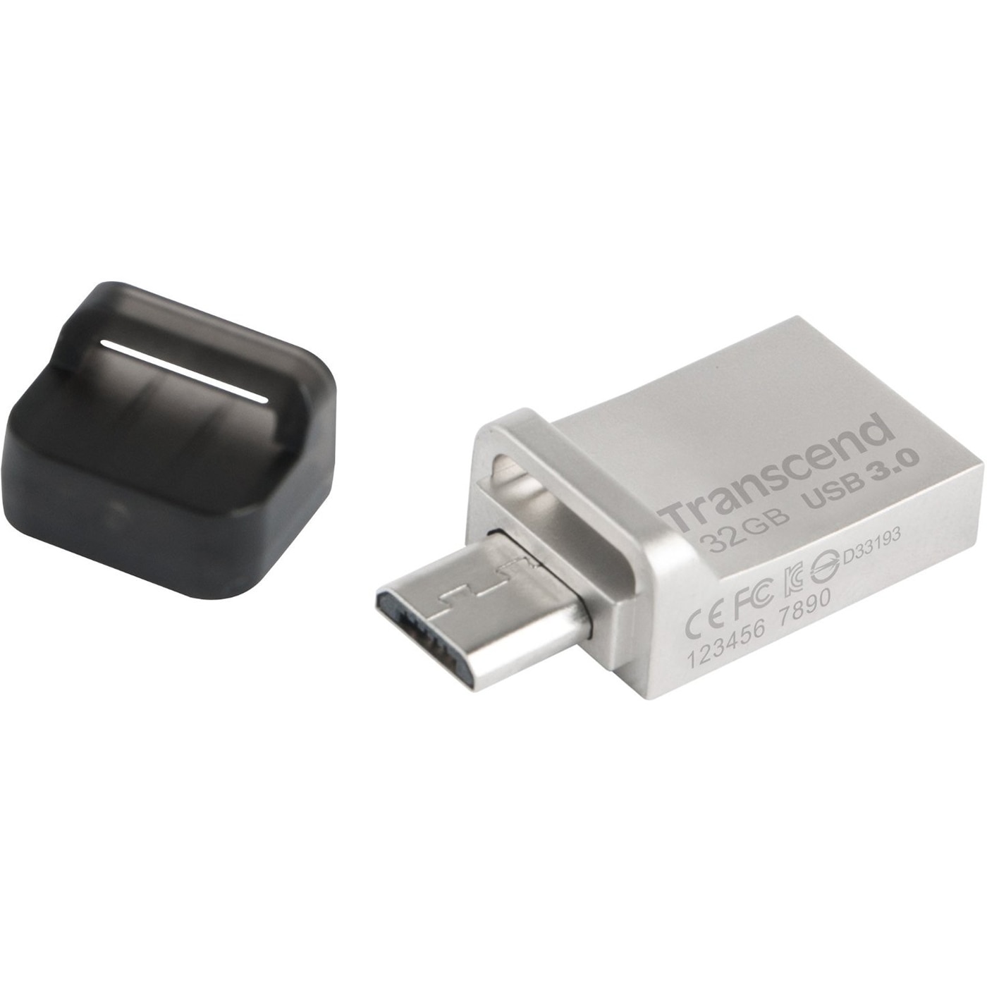 Memorie USB Transcend JetFlash® 880S 32GB, USB 3.0 + micro USB OTG, Silver