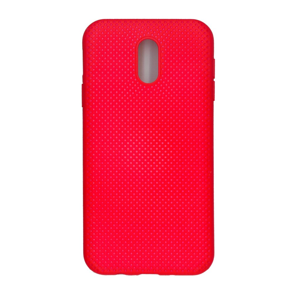 Husa din silicon cu perforatii, Eurocell, pentru Samsung Galaxy J7 2017, rosu