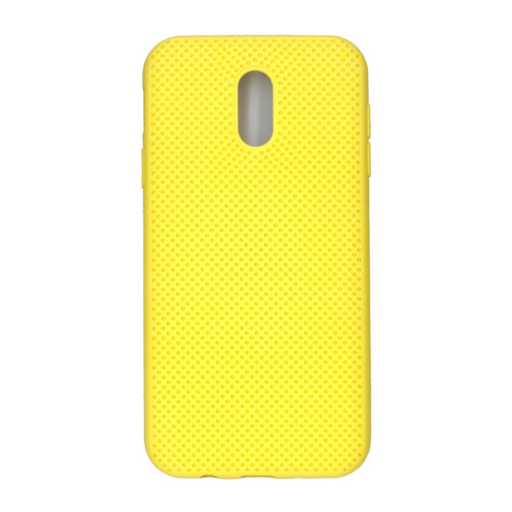 Husa din silicon cu perforatii, Eurocell, pentru Samsung Galaxy J7 2017, galben
