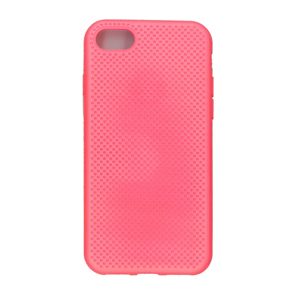 Husa din silicon cu perforatii, Eurocell, pentru iPhone 7, portocaliu