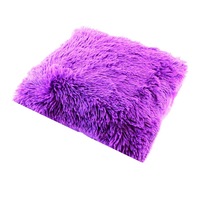 Fata de Perna Decorativa Pufoasa, Catifelata, Culoare Violet, Dimensiune 43x43cm