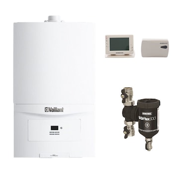 Pachet ecoTEC pure VUW 286/7-2, 26,1 kW + Filtru Vortex 300 + Termostat DG 908 RF Pachet ecoTEC pure VUW 286/7-2, 26,1 kW + Filtru Vortex 300 + Termostat DG 908 RF