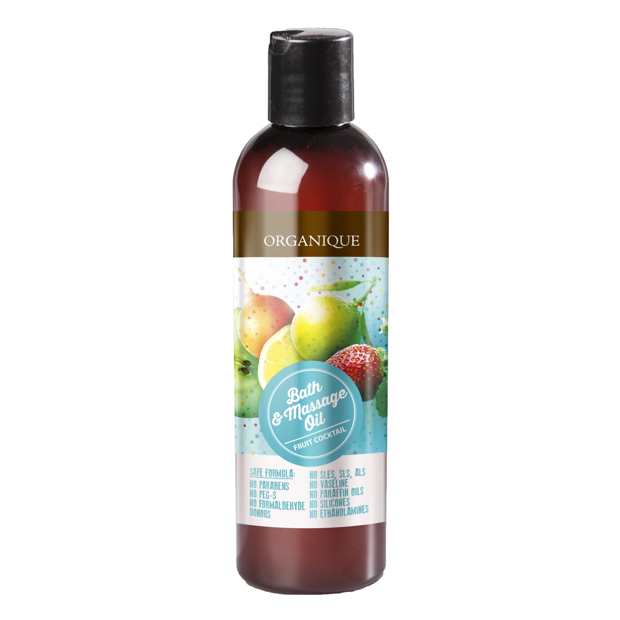 Ulei pentru masaj si baie cocktail de fructe, Organique, 500 ml