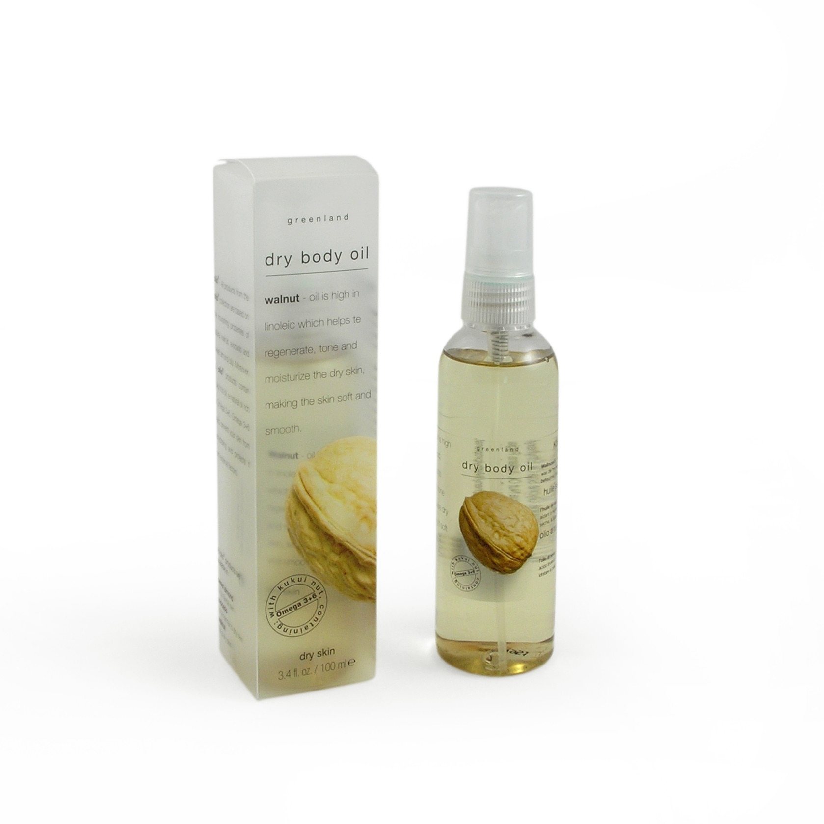 Ulei uscat de corp cu nuci, Greenland, 100 ml