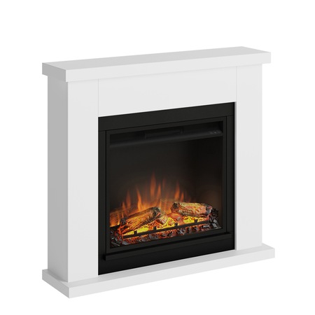 Semineu TAGU Frode Pure White cu Focar Electric PowerFlame, 23 inch, FM461-WH1 + 23PF1A