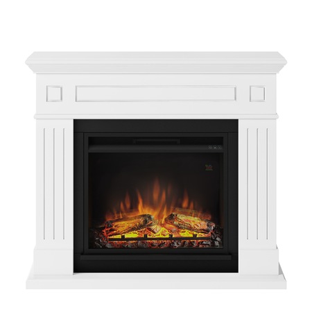 Semineu TAGU Larsen Pure White cu Focar Electric PowerFlame, 23 inch, FM462-WH1 + 23PF1A