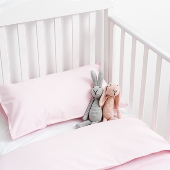 Set de lenjerie bebe White & Primrose, 3 piese, 100% bumbac percale, GREIGE Set de lenjerie bebe White & Primrose, 3 piese, 100% bumbac percale, GREIGE