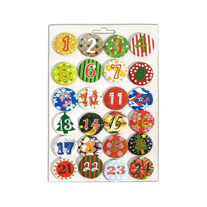 Butoane cu numere pentru calendar Advent