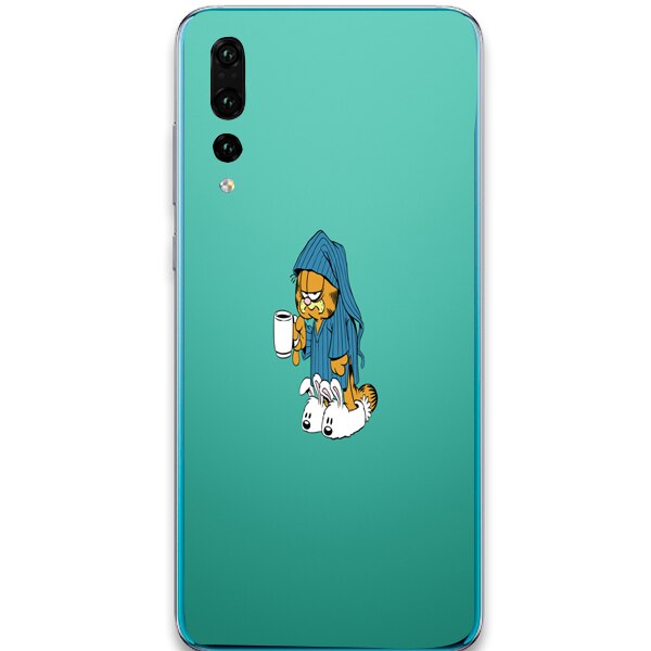 Husa Huawei P Lite Garfield Wallpaper Multicolor Emag Ro