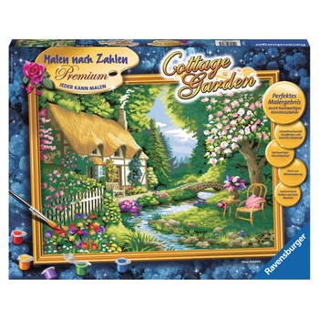 Set pictura pe numere Ravensburger - Casuta din gradina, 40x30 cm Set pictura pe numere Ravensburger - Casuta din gradina, 40x30 cm