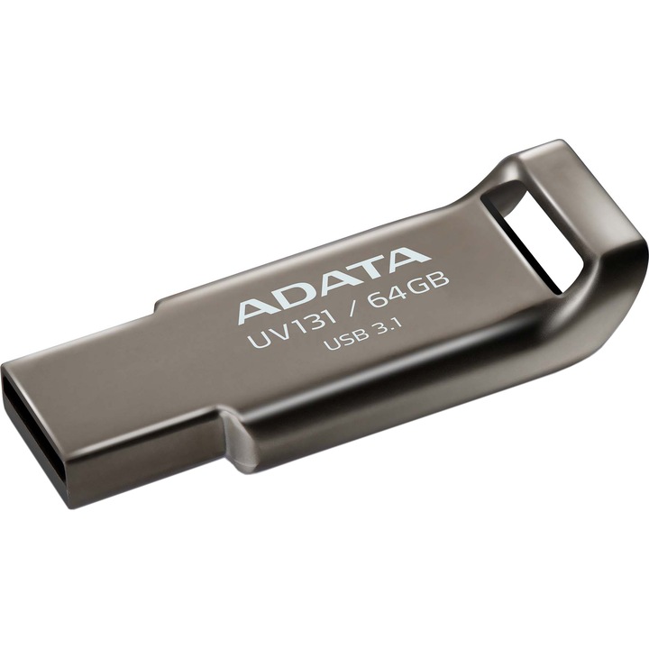 USB Flash памет ADATA UV131, 64GB, USB3.1, Сива