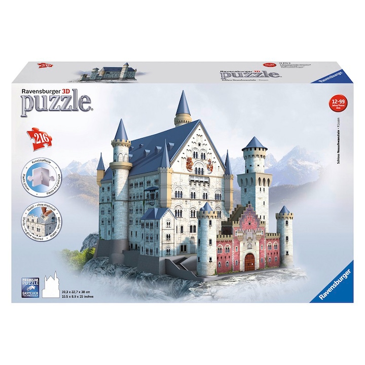 Ravensburger Puzzle, Neuschwanstein Kastély, 3D, 216 darabos