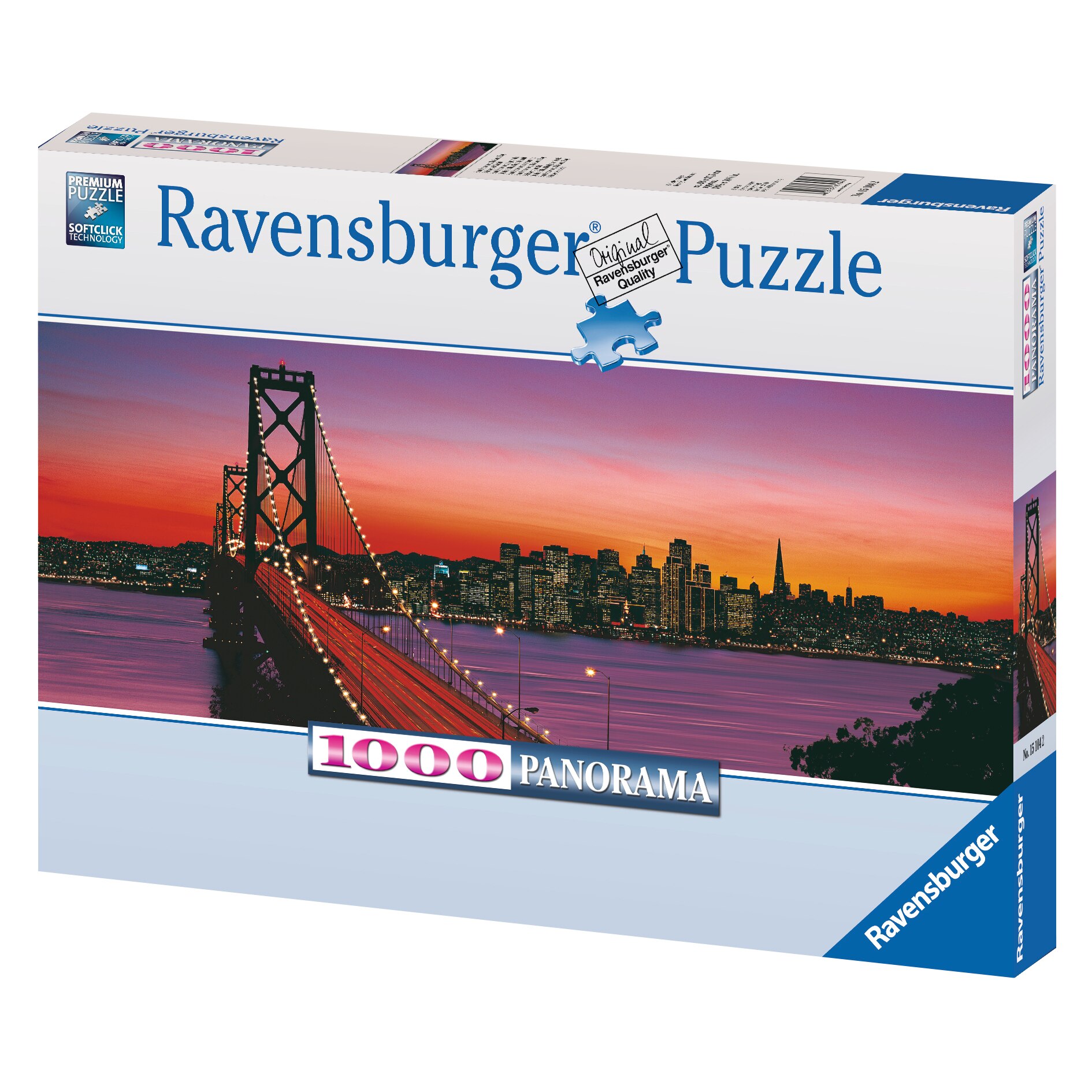Puzzle Ravensburger Panorama - Podul Oakley Bay, San Francisco, 1000 piese