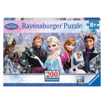 Puzzle Ravensburger Panorama - Disney Frozen, Panorama inghetata, 200 piese Puzzle Ravensburger Panorama - Disney Frozen, Panorama inghetata, 200 piese