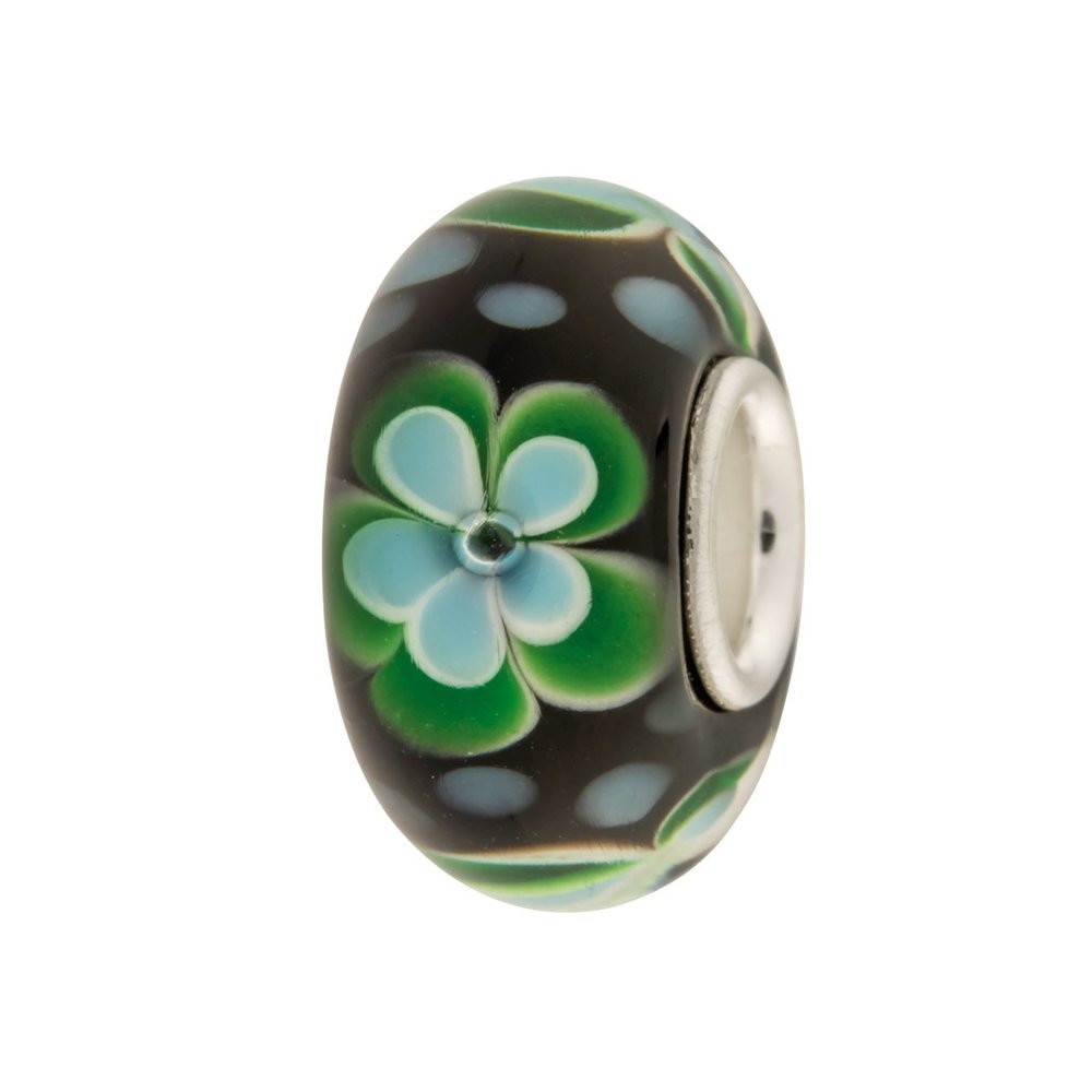 Talisman / Charm IJOO , argint 925 si sticla - Blue Dots