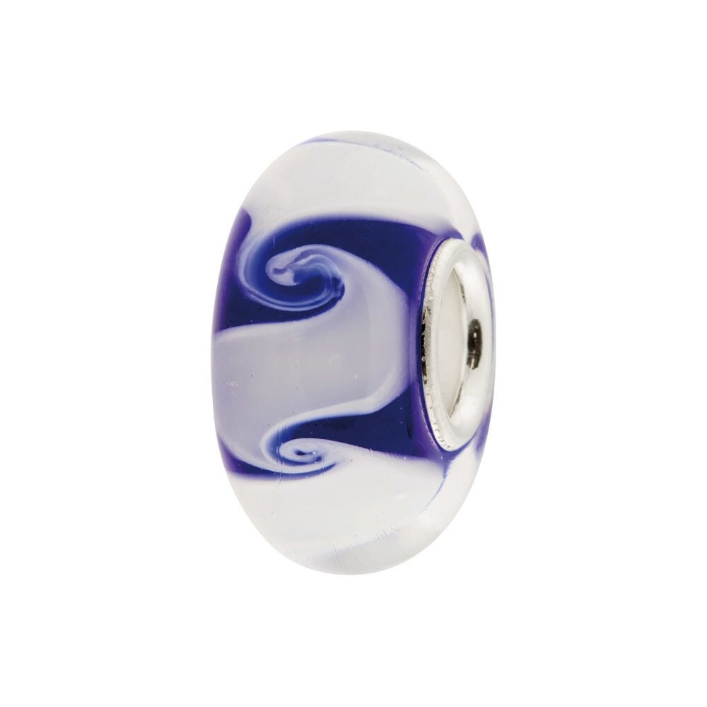 Charm / Talisman IJOO, argint 925 cu sticla - White Spiral