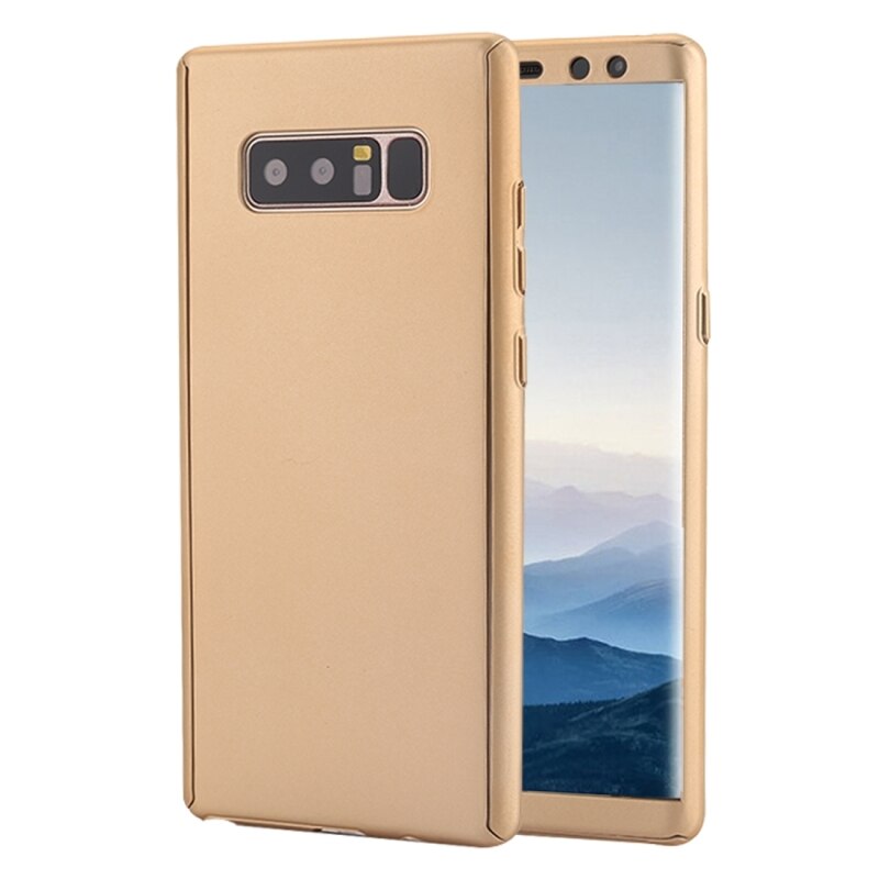 Husa Full Cover 360 (fata + spate) pentru Samsung Galaxy Note 8, Gold
