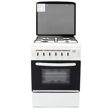 Aragaz Star-Light FCF60GRTW, Gaz, 4 arzatoare, Aprindere electrica plita/cuptor, Siguranta plita si cuptor, Grill, Rotisor, Timer, 60 cm, Alb