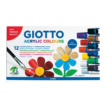 Set 12 culori acrilice Giotto Set 12 culori acrilice Giotto