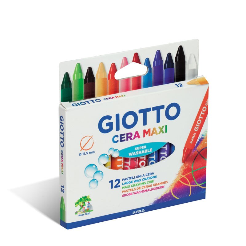 Set 12 creioane cerate Maxi Giotto