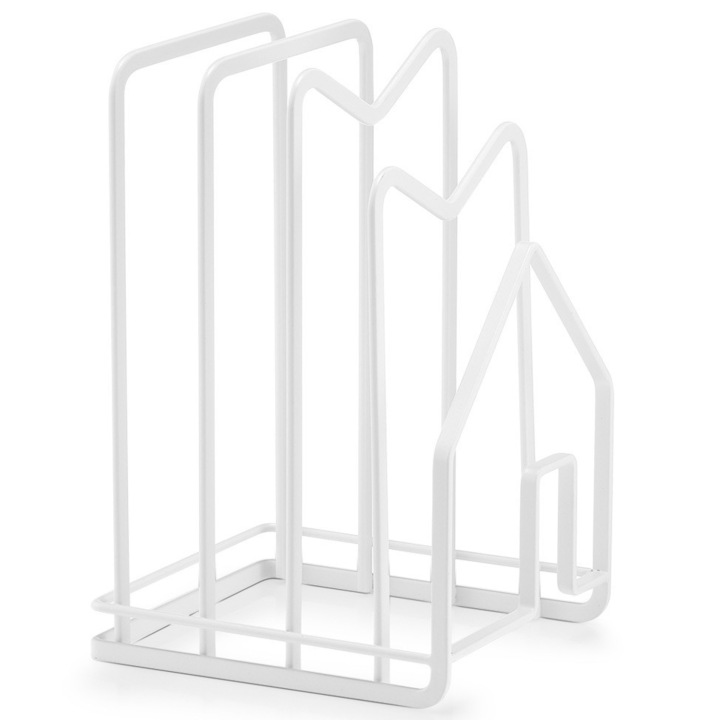 Uscator vase Zeller din metal, 14.5 x 12 x 21.5 cm, Alb