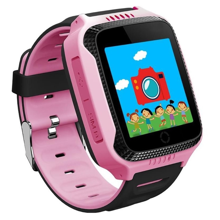 Детски смарт часовник - телефон Q529, GPS, Камера, Игри, SIM, розов