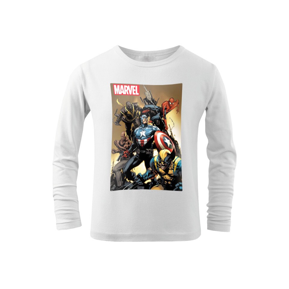Bluza Eroii Marvel Fight , ADLER, Alb