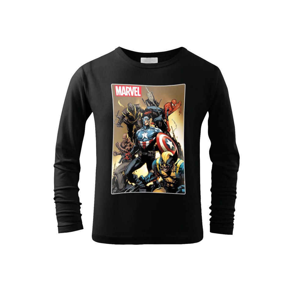 Bluza Eroii Marvel Fight , ADLER, Negru