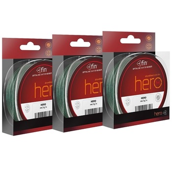 Set 3 buc - Fir textil, 0.12mm, 117M, Delphin, FIN HERO, Verde Set 3 buc - Fir textil, 0.12mm, 117M, Delphin, FIN HERO, Verde