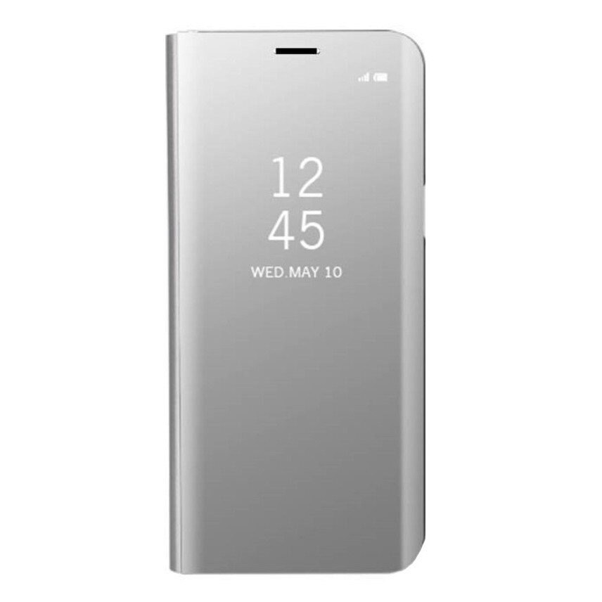 Husa carte clear view Lemon Huawei Mate 20 lite, Silver + Folie sticla 3D Negru