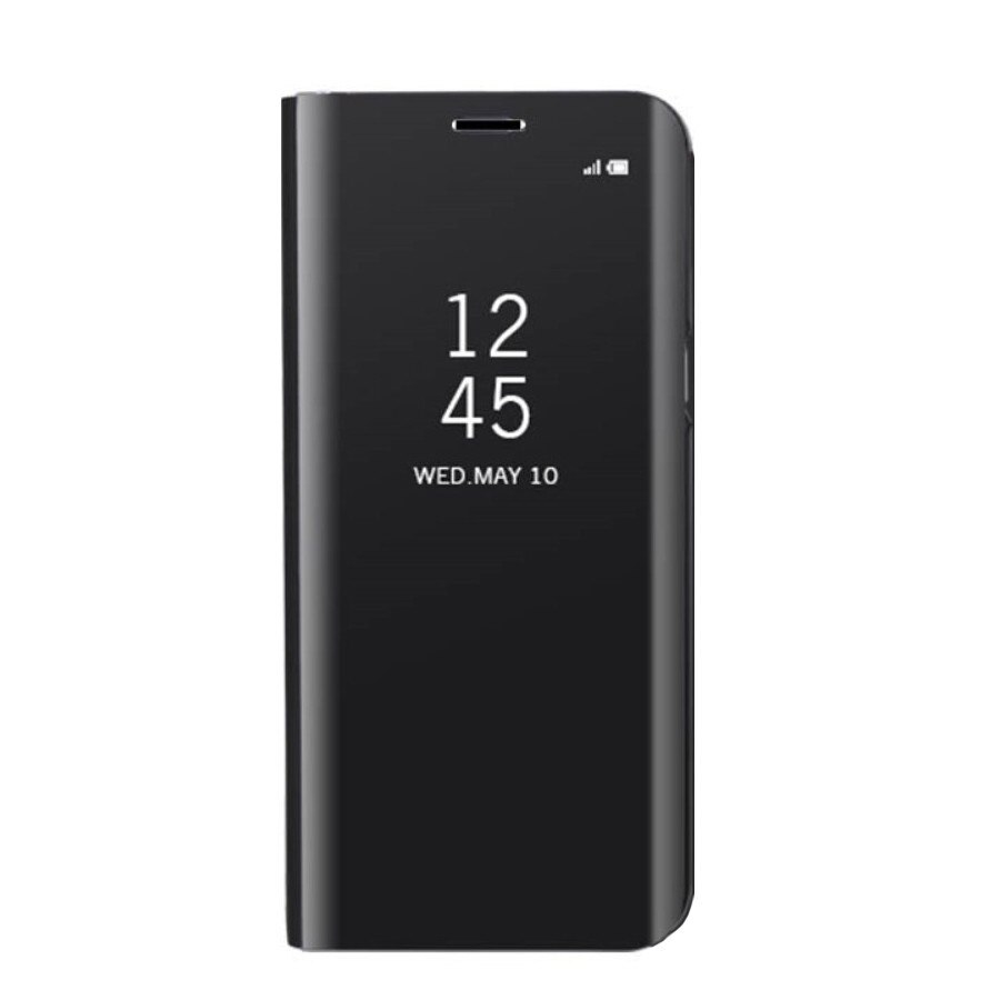 Husa carte clear view Lemon Huawei P20 pro, Negru + Folie sticla 5D Negru