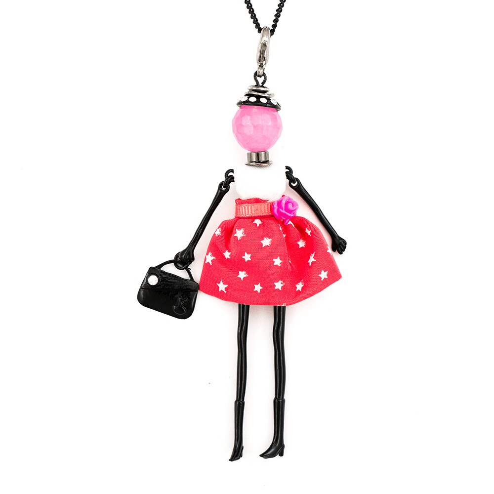 Pandantiv cu lant Bambola in Stile Washington-Light Pink, Pret-a-porter Style by Roxannes - Bambole Milanesi, Roz 42351-Light-Pink