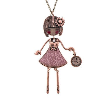 Pandantiv cu lant Bambola Luxemburghese-Pink, Gatsby Style Revival by Roxannes - Bambole Milanesi, Roz 41416-Pink Pandantiv cu lant Bambola Luxemburghese-Pink, Gatsby Style Revival by Roxannes - Bambole Milanesi, Roz 41416-Pink