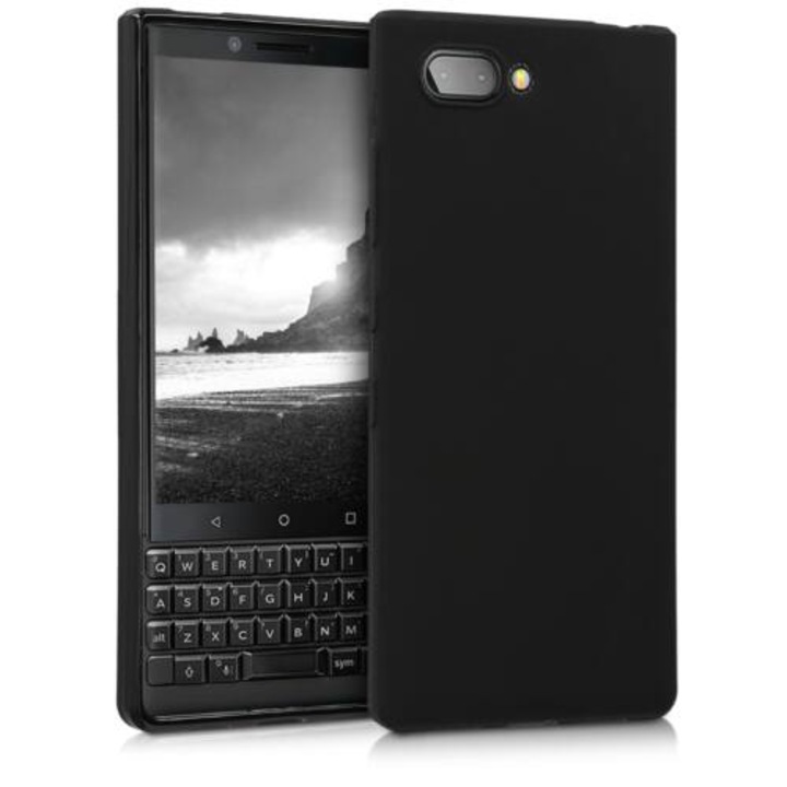 Калъф 45435.47, Силикон, Черен, За Blackberry Key2