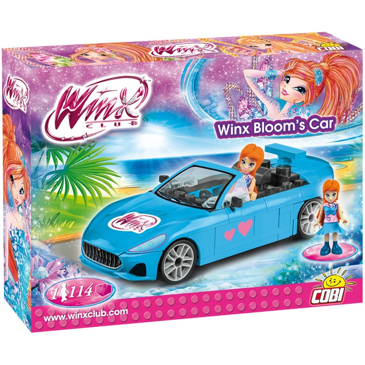 Set de constructie Cobi, Winx Club, masina Bloom (110pcs)